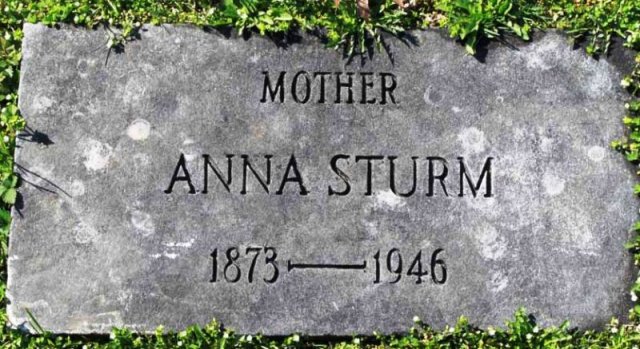Herbert Anna 1873-1946 Grabstein USA